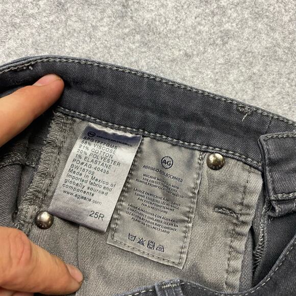 AG jeans women’s 25 THE FARRAH SKINNY ANKLE  black faded Y2K punk Emo rock 24/27 - Picture 6 of 11